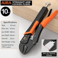 7/9/10" Heavy Duty Locking Pliers Adjustable Vise Grip Clamp Locking Pliers Richie's 10 inches straight