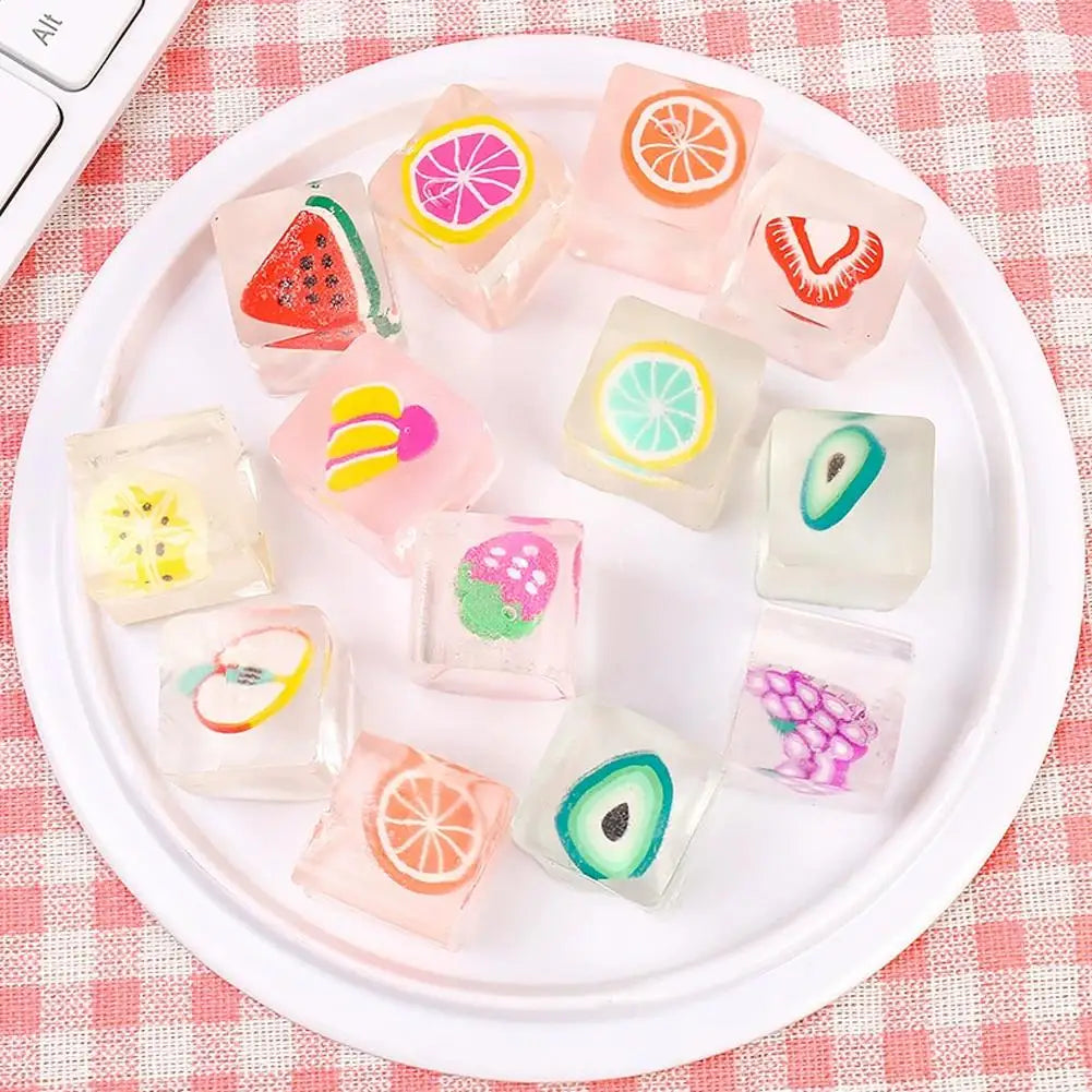 Fruit Ice Cube Squishy Toy Slow Rebound Fidget Squeeze Ball Squishy Fidget Toy Richie's