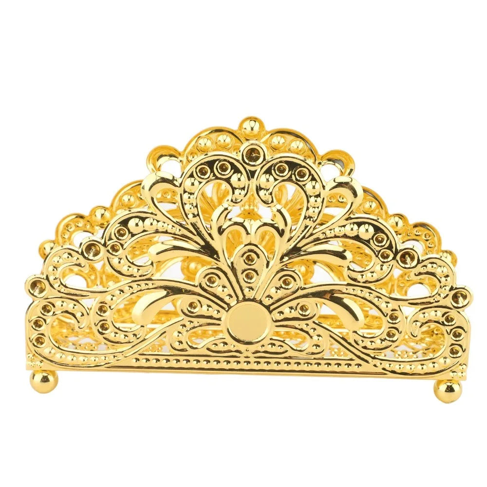 Gold Iron Standing Napkin Holder – Peacock Desk Organizer Napkin Holder Richie's B