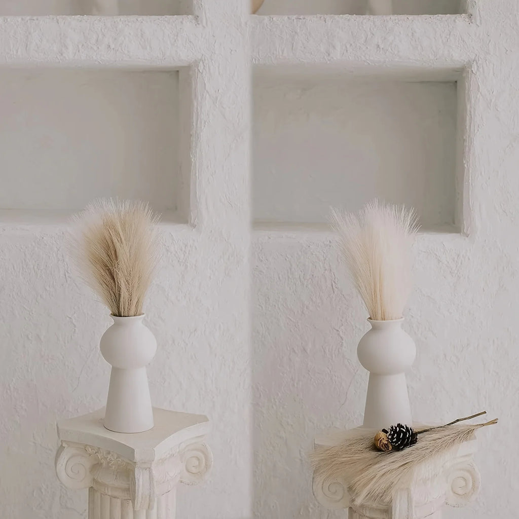 10pcs Faux Reed Grass Feather Stems – Artificial Home Décor Artificial Flower Stems Richie's