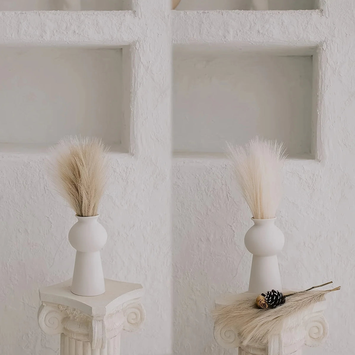 10pcs Faux Reed Grass Feather Stems – Artificial Home Décor Artificial Flower Stems Richie's