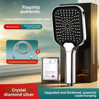 Pressurized Shower Head Set – High-Flow ABS Bathroom Kit Pressurized Shower Set Richie's Silver Set 2