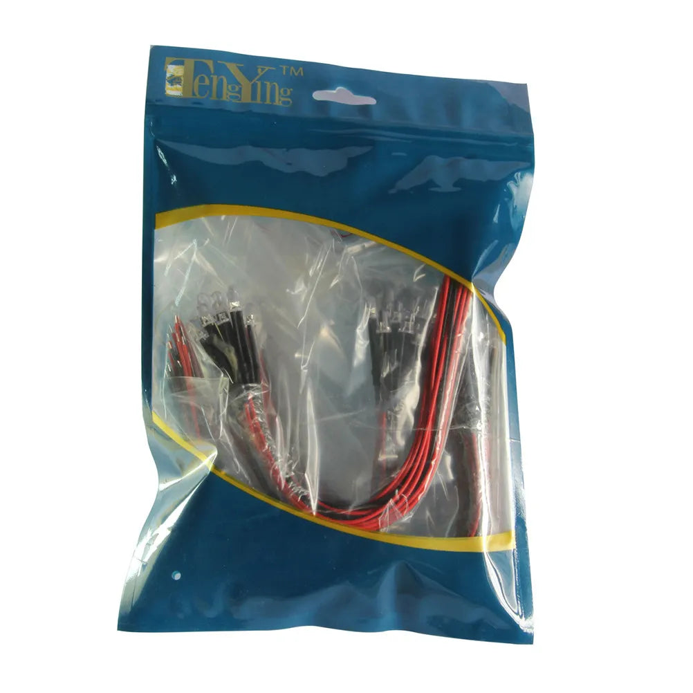 50Pcs Prewired 5mm LED Diode Lights 5 Colors 12V Car DIY Kit Prewired LED Kit Richie's