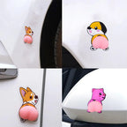 3D Cartoon Pig & Puppy Silicone Stickers – Anti-Collision Decals Decorative Stickers Richie's