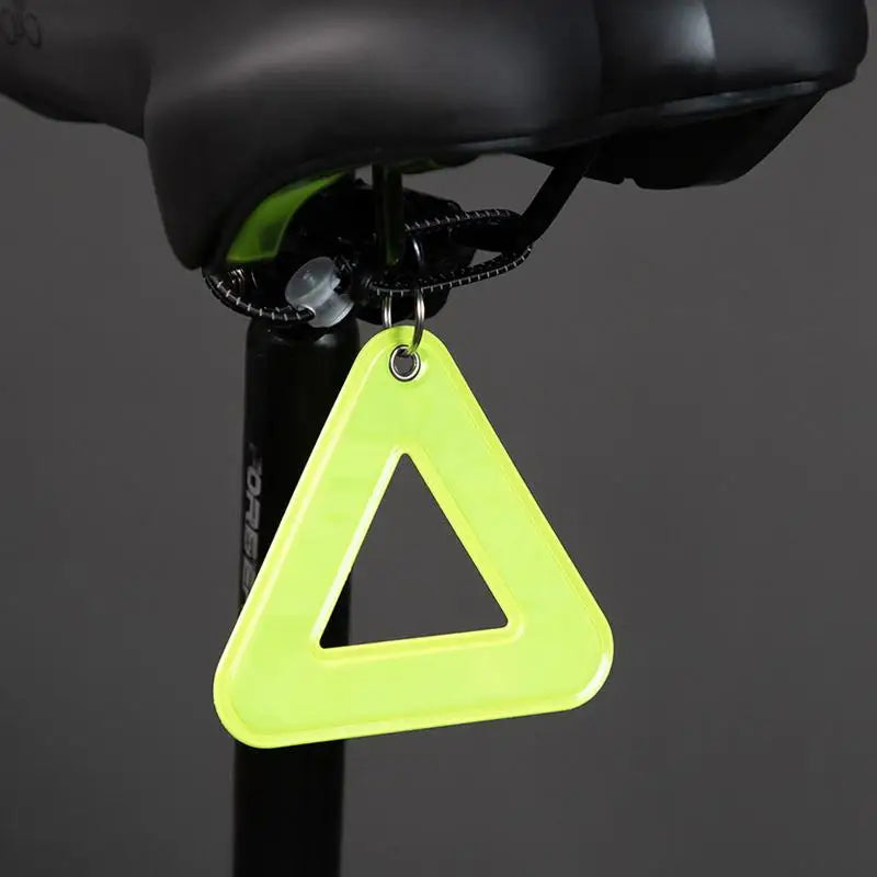 Reflective Triangle Safety Tag with Steel Ring – Bike & Outdoor Bicycle Safety Reflector Richie's
