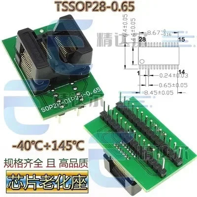 SOP/TSSOP to DIP Programmer Adapter Socket Set 8–28 Pin IC Programmer Adapter Richie's TSSOP28(173MIL)