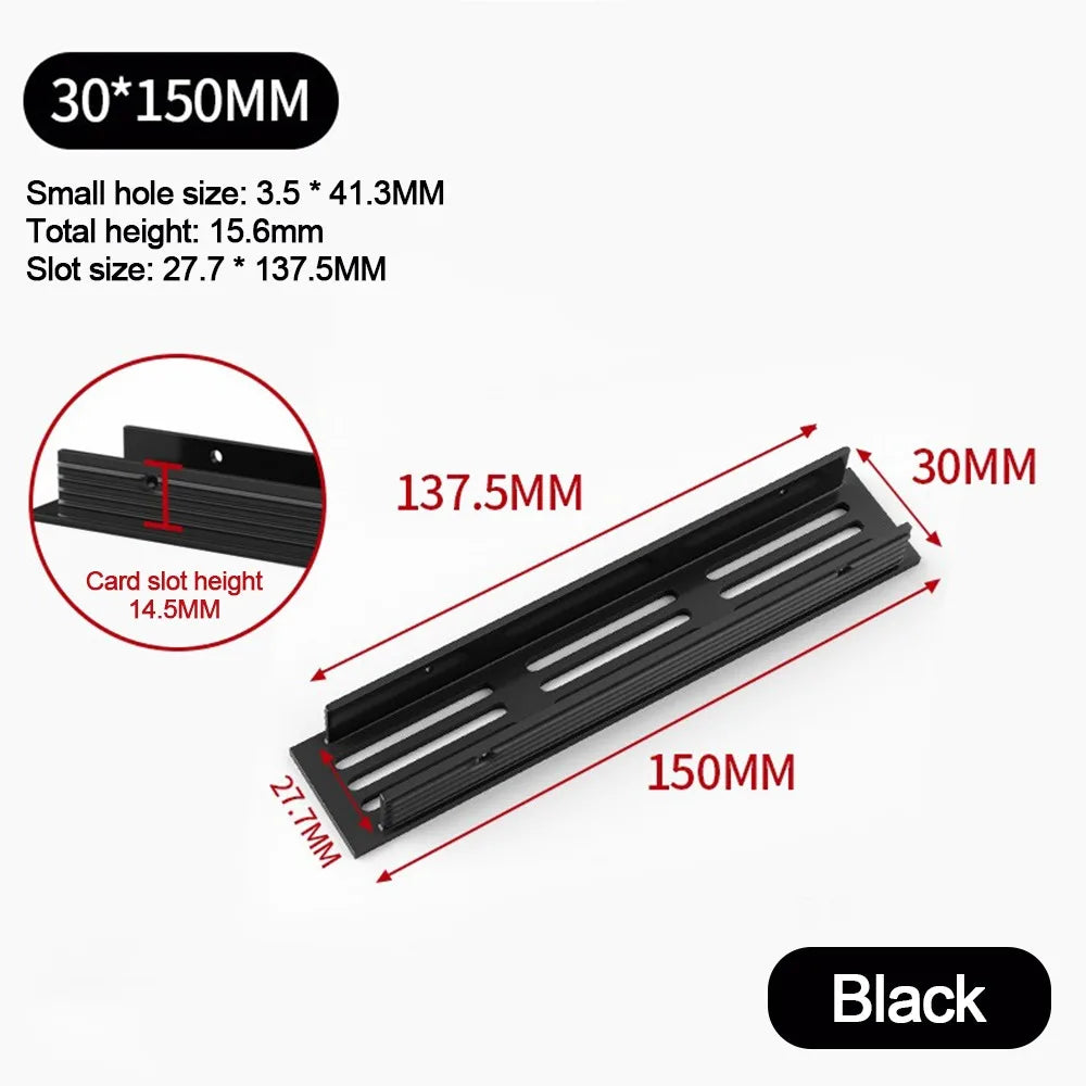 Aluminum Alloy Ventilation Grille Cover 30mm Cabinet Air Vent Ventilation Grille Cover Richie's 30-150mm-black