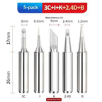 900M-T Pure Copper Soldering Iron Tips Set – 5 or 10 Pcs Soldering Iron Tips Richie's 5PCS