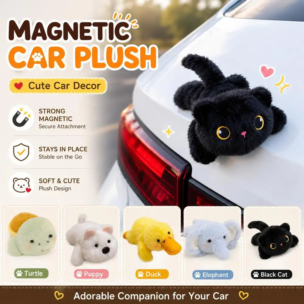 Magnetic Kawaii Plush Doll Car Decor – 14cm Animal Ornament Magnetic Plush Ornament Richie's