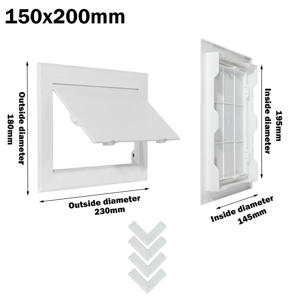 White ABS Access Panel Inspection Hatch – Wall & Ceiling Cover Access Panel Hatch Richie's 150x200mm