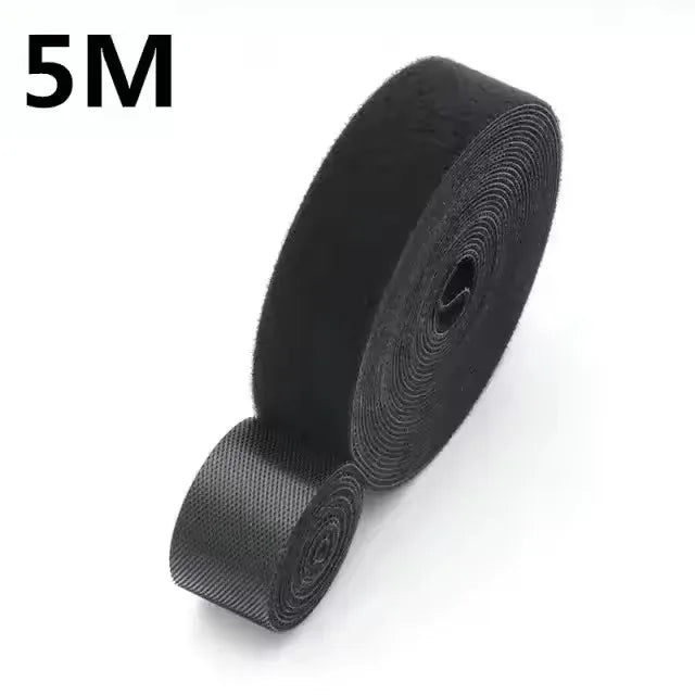 5M Cable Organizer Wire Winder Tape – Cord Management Cable Management Tape Richie's Black-5m