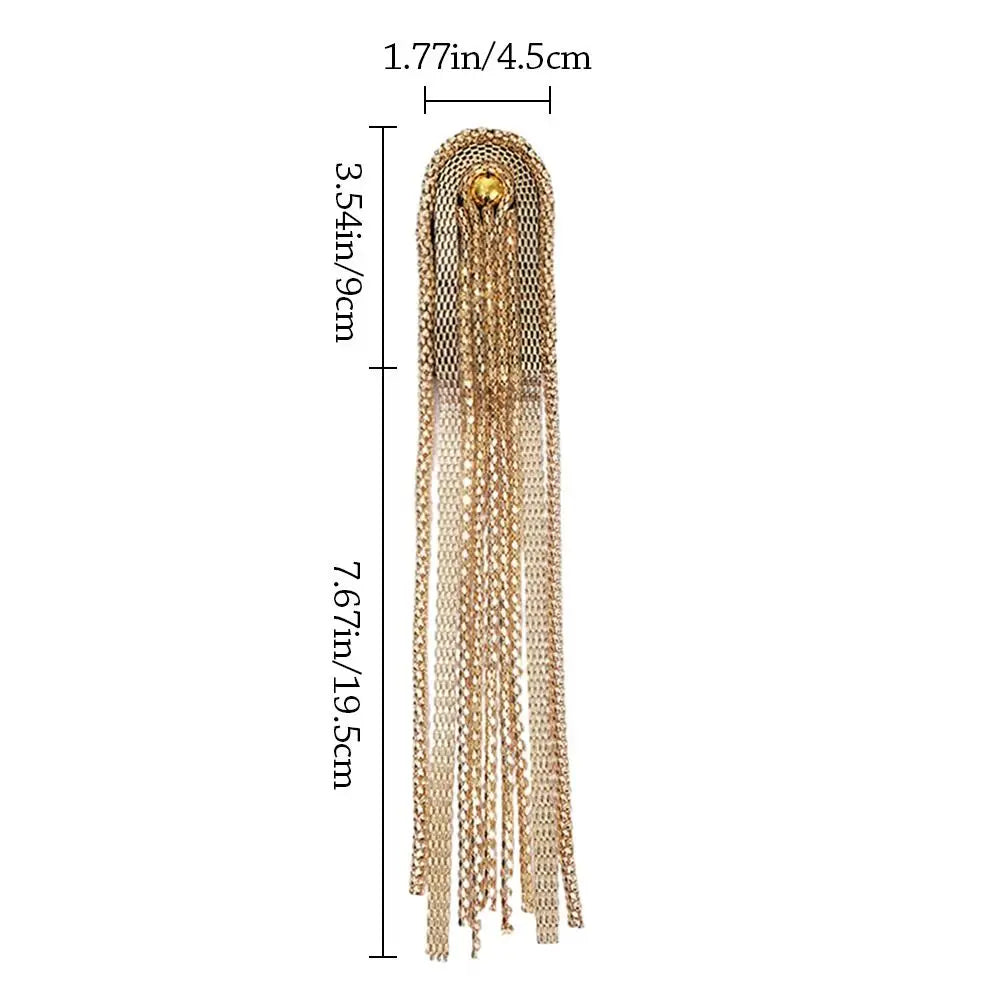 Tassel Epaulette Shoulder Brooch – Beads & Chain, Unisex Shoulder Brooch Richie's
