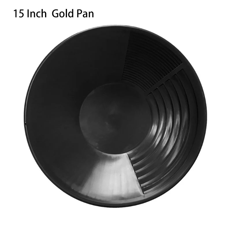 Gold Panning Pan & Sieve Set 10/14/15 Inch | Mining Kit Gold Panning Kit Richie's 1PC 15 inch Black