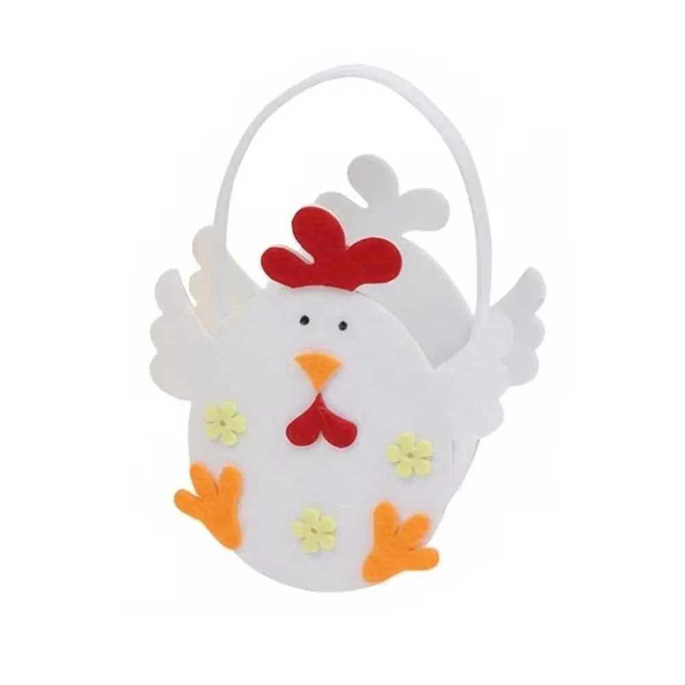 Felt Easter Bunny Candy Gift Bag with Handle | Party Basket Easter Gift Bag Richie's 6 5x5x5cm