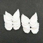 50pcs White Satin Angel Wing Patches – DIY Fabric Appliques Fabric Appliques Richie's