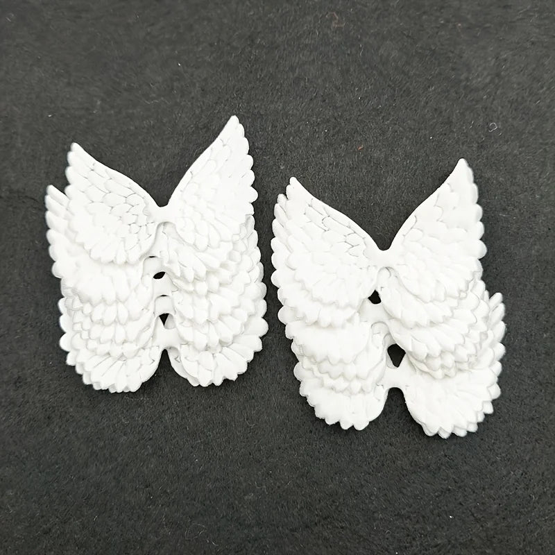 50pcs White Satin Angel Wing Patches – DIY Fabric Appliques Fabric Appliques Richie's