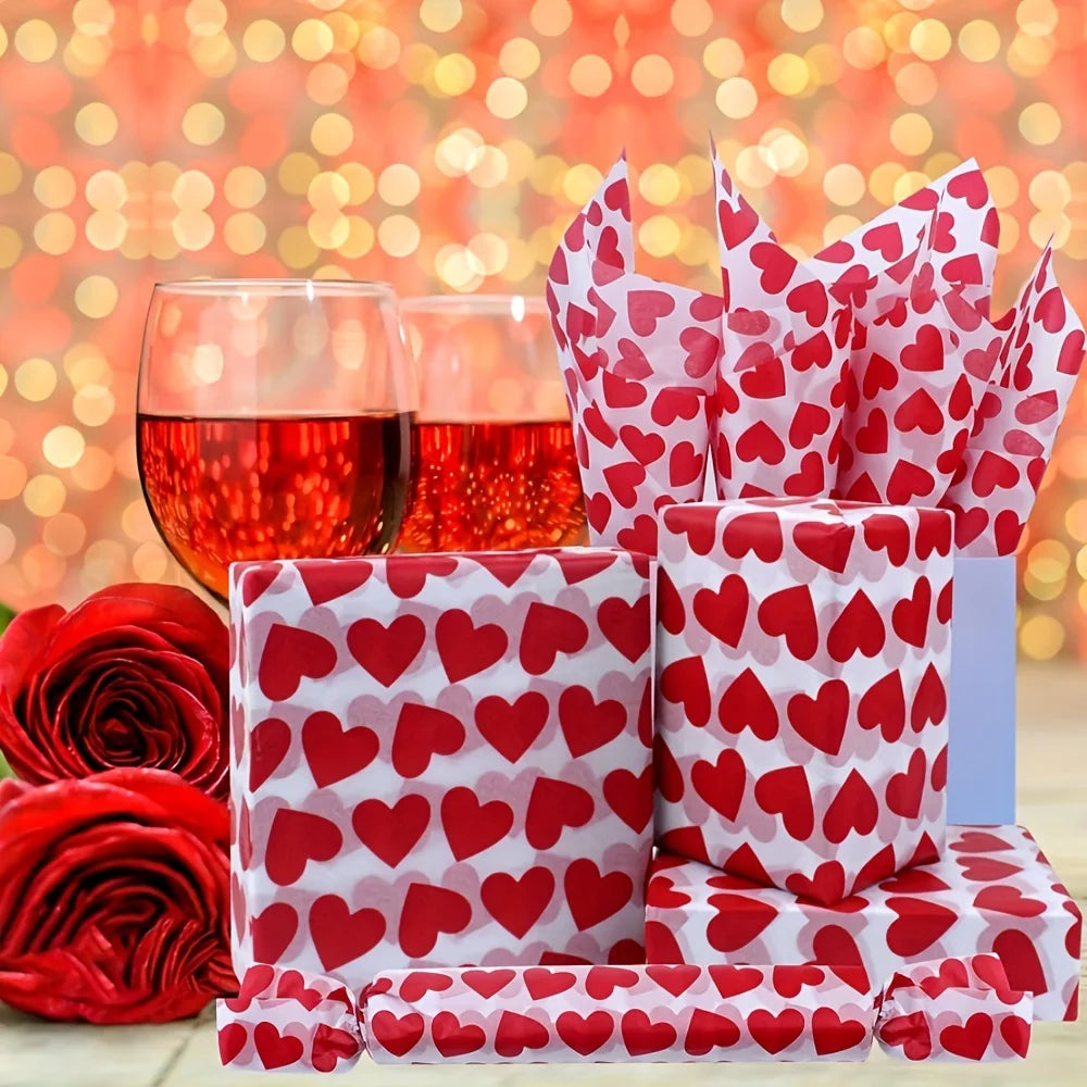 Red Heart Gift Tissue Paper – Bulk Wrapping Sheets for All Occasions Gift Tissue Paper Richie's