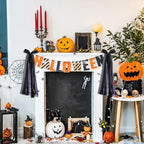 Black Purple Spiderweb Halloween Door Wreath | Multi-Layer Ribbon Halloween Door Wreath Richie's