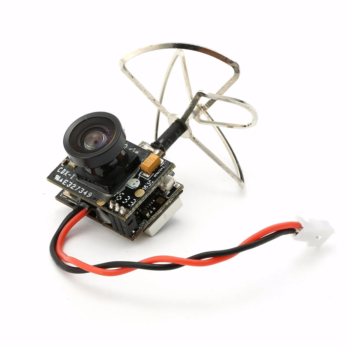 Eachine TX02 Mini AIO FPV Camera 5.8GHz 40CH 200mW VTX RC Drone FPV Camera Transmitter Richie's Black No plug