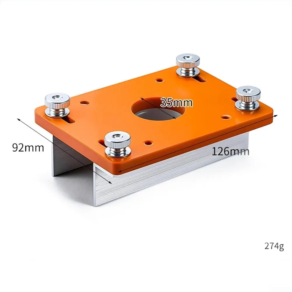 Wood Router Slotting Locator – Aluminum Trimmer Base Bracket Router Base Bracket Richie's Without stopper