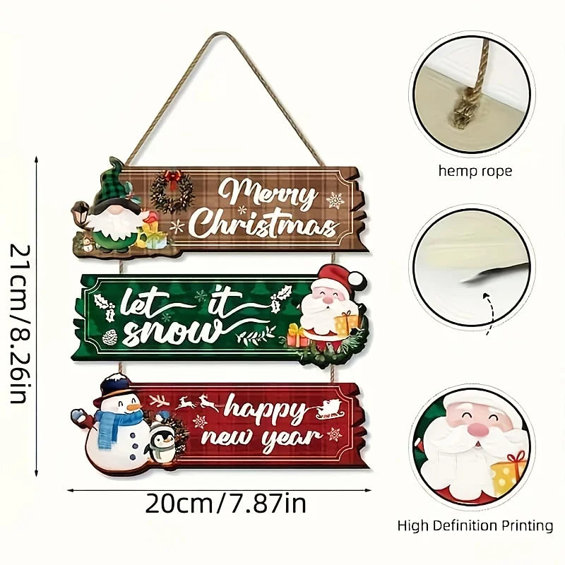 2D Flat Christmas Ornament Set – Santa, Snowman & Reindeer Christmas Ornament Set Richie's