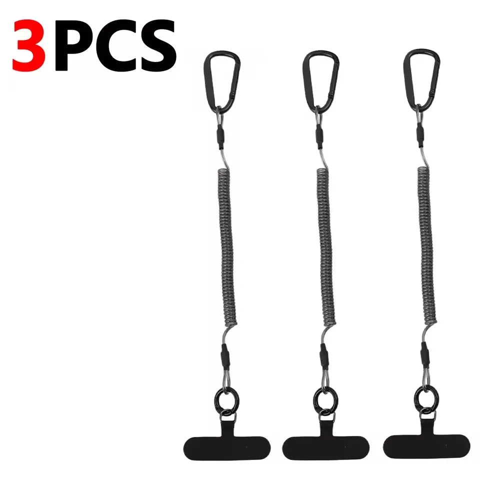 Retractable Phone Lanyard | Quick Release Buckle & Tether Tabs Phone Safety Lanyard Richie's 3PCS