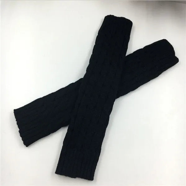 Women's Floral Knit Leg Warmers – Knee Cover & Sports Socks Leg Warmers Richie's black
