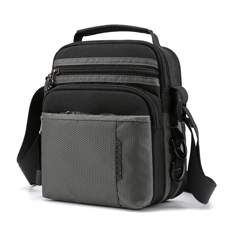 Men's Nylon Messenger Bag Lightweight Crossbody Shoulder Bag Messenger Bag Richie's GRAY