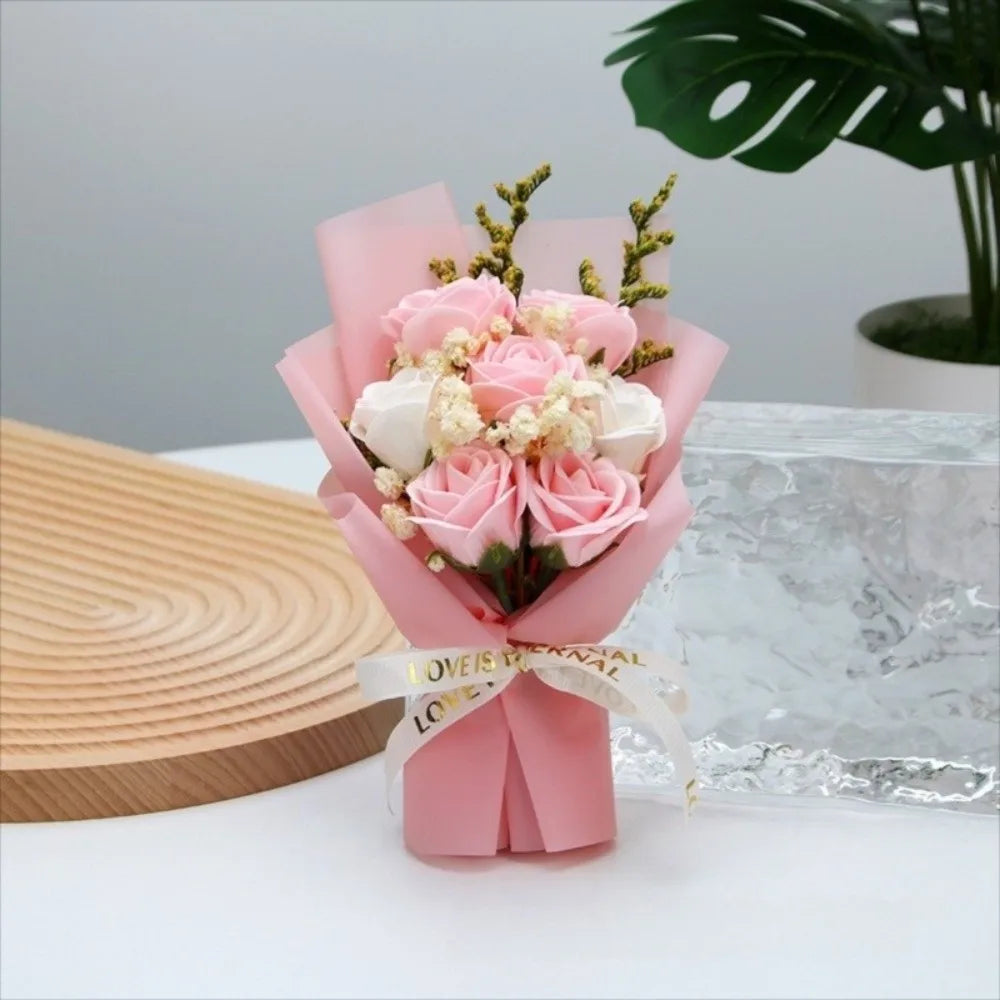 7-Head Soap Flower Bouquet | Mini Table Centerpiece Gift Soap Flower Bouquet Richie's 09