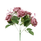 5-Head Silk Artificial Hydrangea Flowers – Lifelike Faux Bouquet Artificial Silk Flowers Richie's Purple