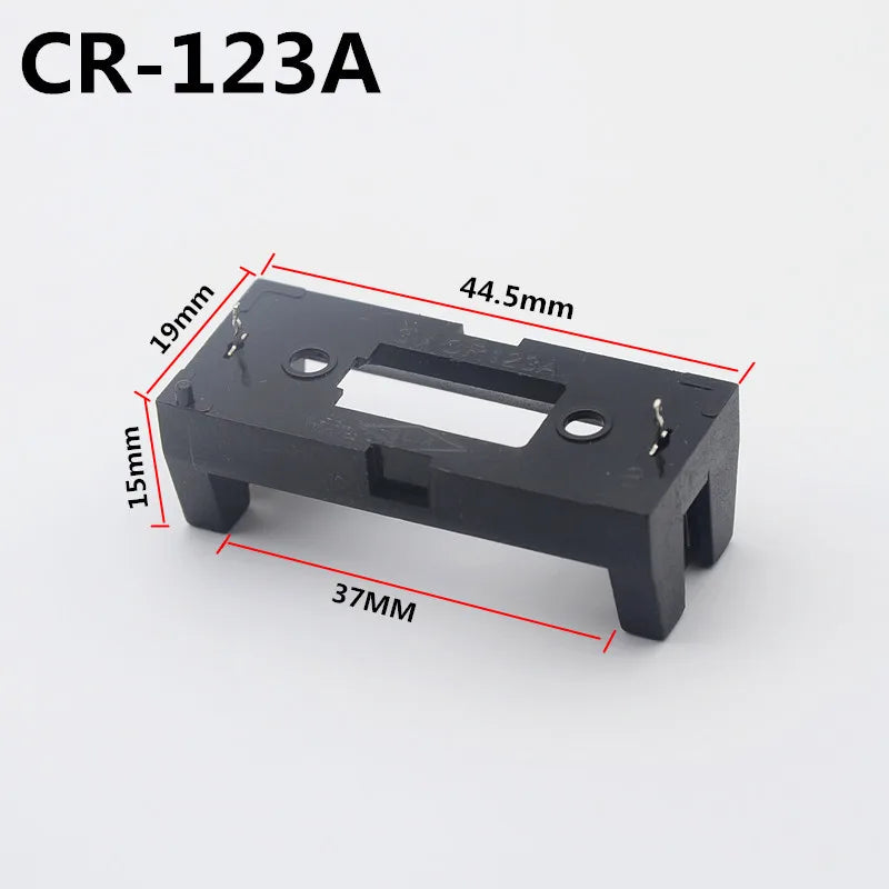 5-Pack CR123A Battery Holder Case Box Clip – Plastic & Metal Battery Holder Richie's 5pcs
