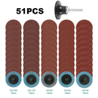 50Pcs Quick Change Sanding Discs 36–240 Grit | Aluminium Oxide Abrasive Sanding Discs Richie's set1