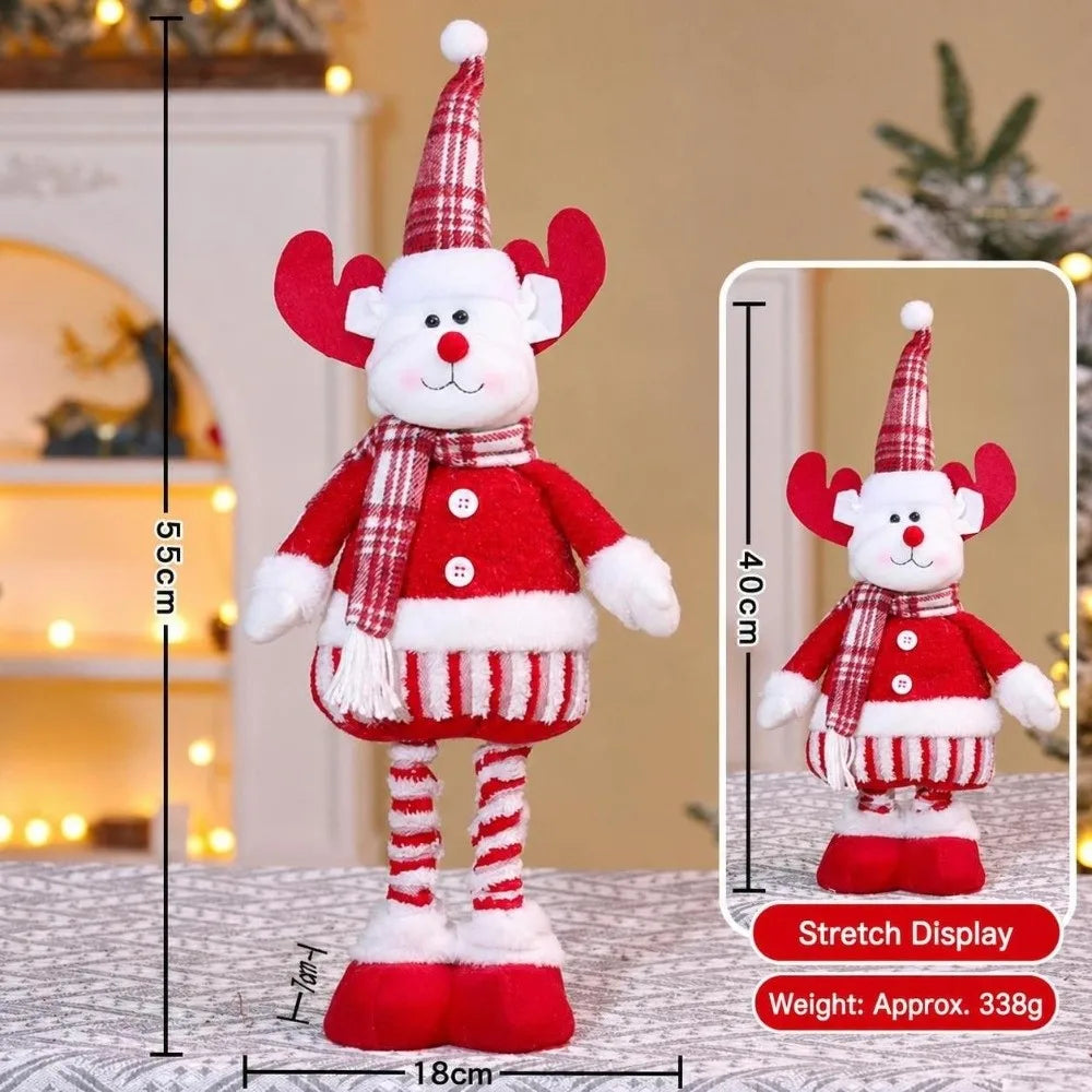 Knitted Christmas Telescopic Doll – Santa, Snowman & Elk Christmas Figurine Richie's