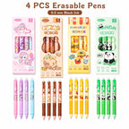 4 Erasable Gel Pens 0.5mm Cartoon Design | School Supplies Erasable Gel Pens Richie's
