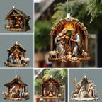 Acrylic Nativity Scene Christmas Pendant – Double Sided Ornament Christmas Ornament Richie's