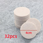 Felt Chair Leg Pads 5mm Self-Adhesive Floor Scratch Protectors Furniture Leg Pads Richie's Grey Round 4cm32pcs