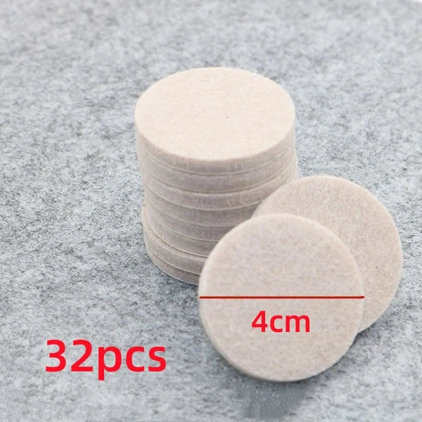 Felt Chair Leg Pads 5mm Self-Adhesive Floor Scratch Protectors Furniture Leg Pads Richie's Grey Round 4cm32pcs