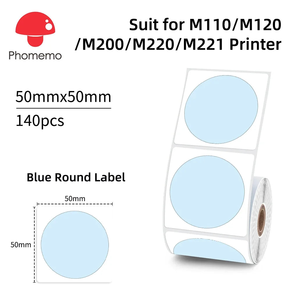 Waterproof Thermal Labels 40x30mm for Phomemo M110 M200 Printers Thermal Label Roll Richie's XY5050-140BU