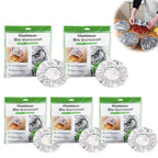 50-Pack Reusable Aluminum Foil Food Covers with Elastic Edges Food Cover Lids Richie's 5 pcs