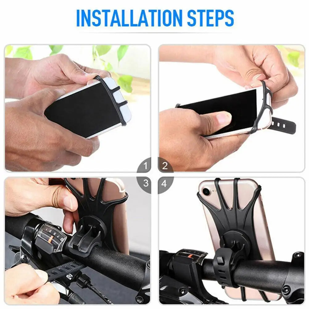 Silicone Bicycle Phone Holder – Universal 360° Bike Mount Bike Phone Mount Richie's