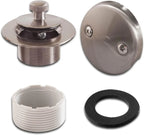 American Pull-Out Bathtub Drain Set with Overflow | Zinc Alloy Bathtub Drain Set Richie's TK3BN2 brushed