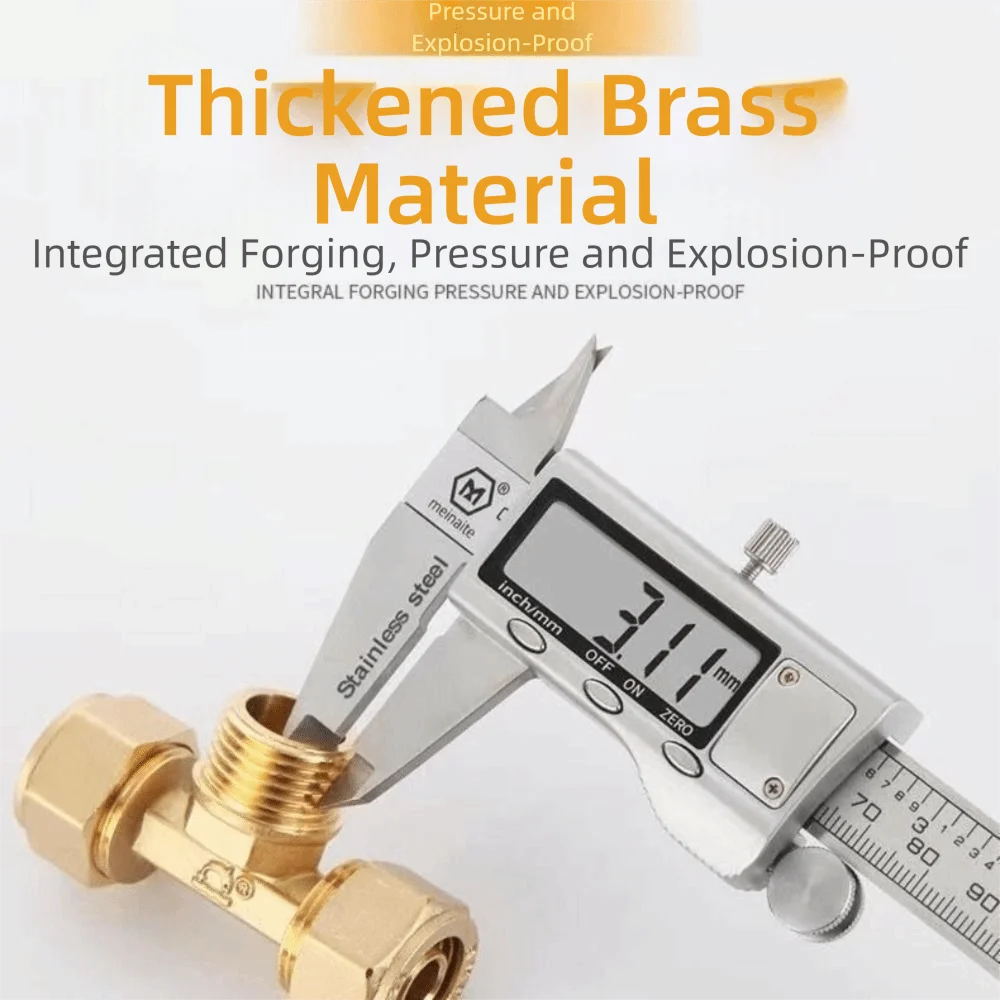 Brass Pipe Fitting 2/3 Way Male Female Thread Solar Heater Brass Pipe Fitting Richie's