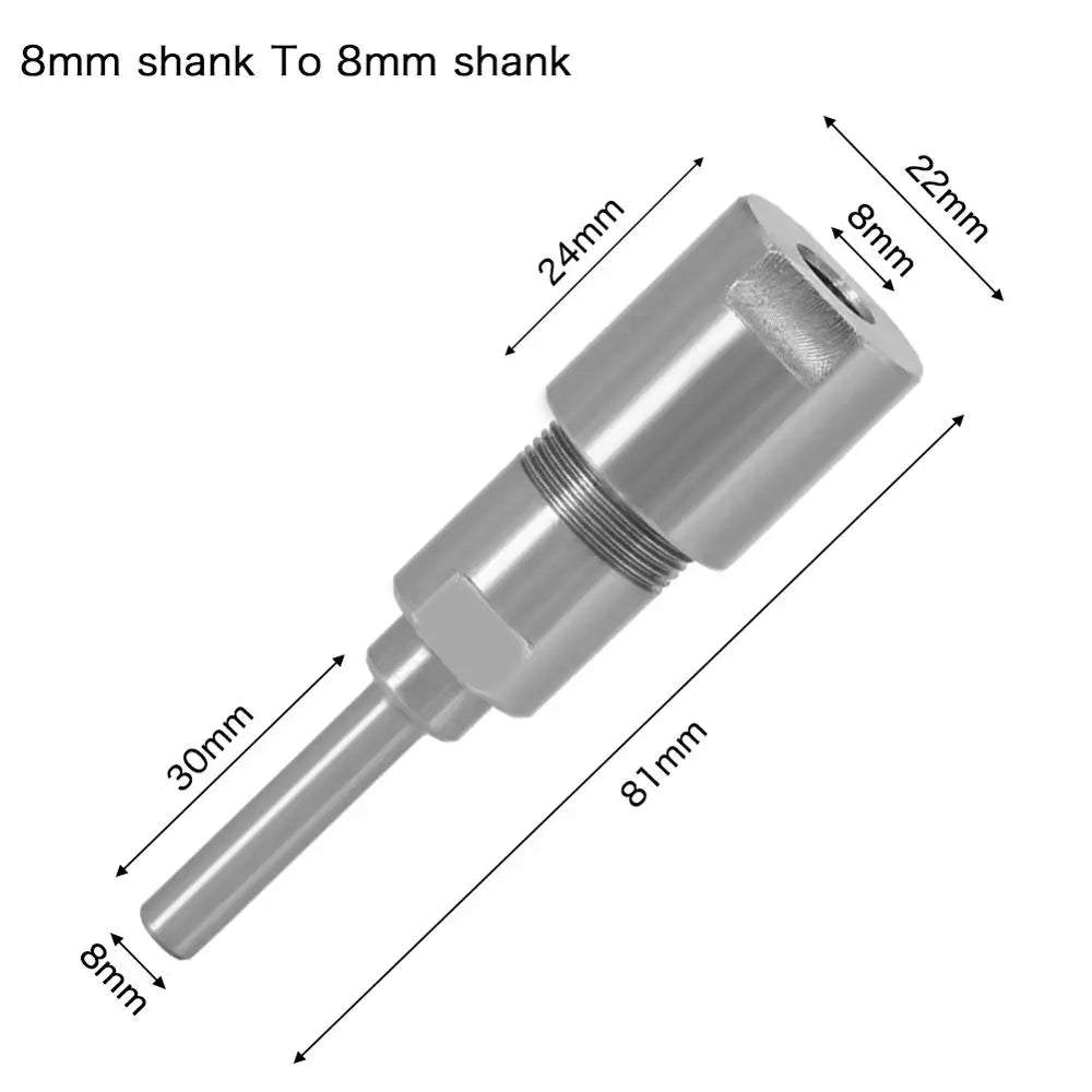Router Bit Extension Rod Collet – 6–12.7mm Engraving Milling Router Bit Extension Richie's 8 to 8mm