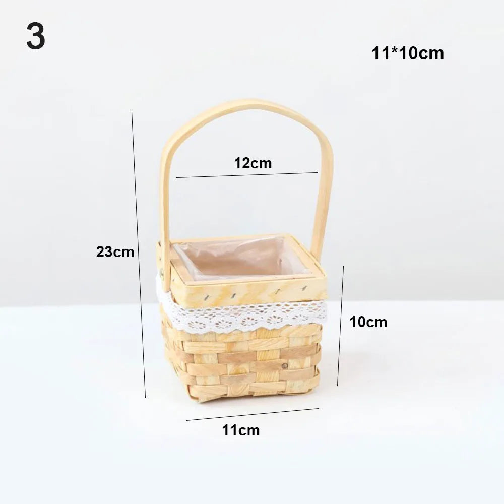 Mini Handwoven Dollhouse Basket – DIY Wicker Flower Basket Miniature Craft Basket Richie's 3