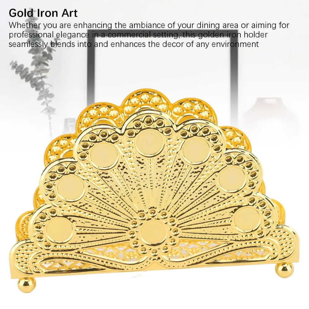 Gold Iron Standing Napkin Holder – Peacock Desk Organizer Napkin Holder Richie's