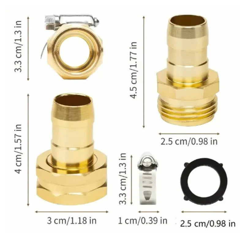 3/4 Inch Brass Garden Hose Repair Kit with Quick Connector Garden Hose Repair Kit Richie's