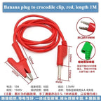 Banana Plug to Crocodile Clip Test Wire Set – Red & Black Test Lead Set Richie's A to B Red 1PCS
