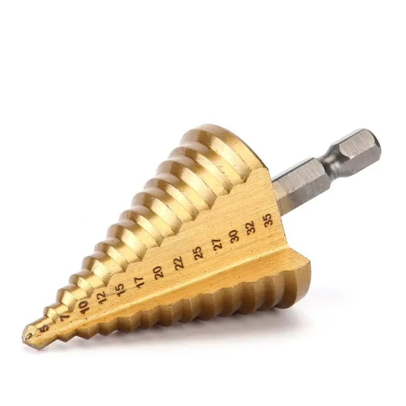 Titanium Step Drill Bit Hex Shank Pagoda Bit – Metal & Wood Step Drill Bit Richie's