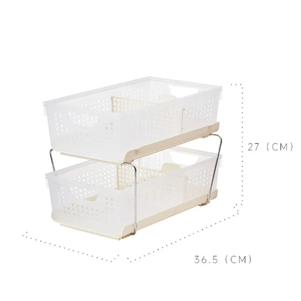 Stackable Storage Basket with Drawer – Desktop Organizer Stackable Storage Organizer Richie's