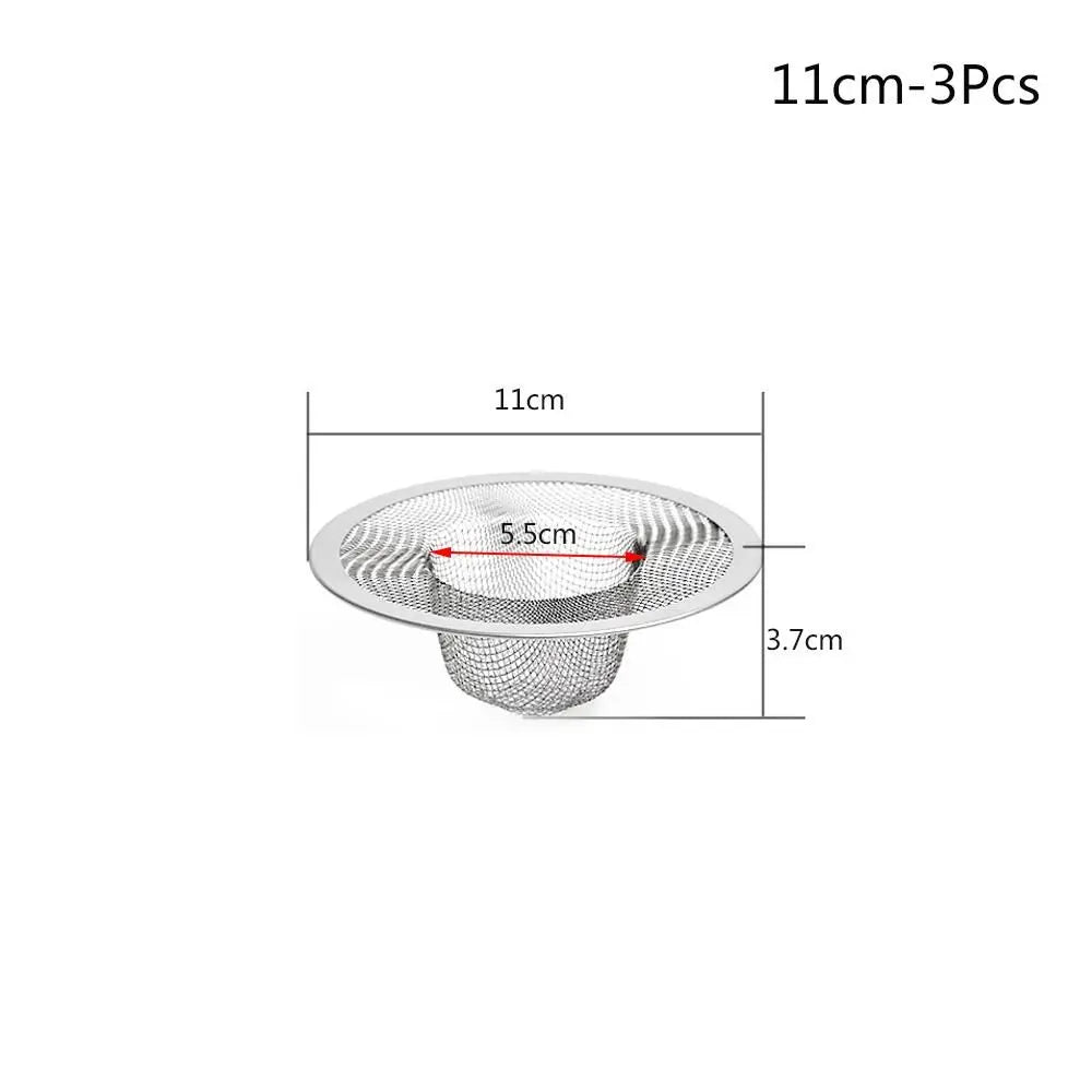 Stainless Steel Sink Strainer & Drain Filter 3/5 Pack Sink Drain Strainer Richie's 11cm-3pcs